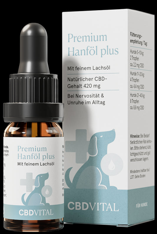 CBD Hanföl für Hunde 10ml, 4,2%