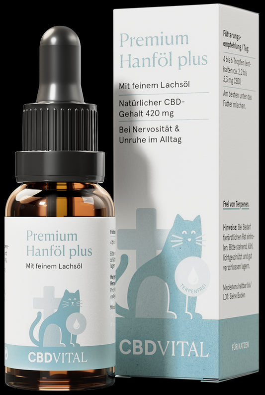 CBD Hanföl für Katzen 20ml, 2,1%