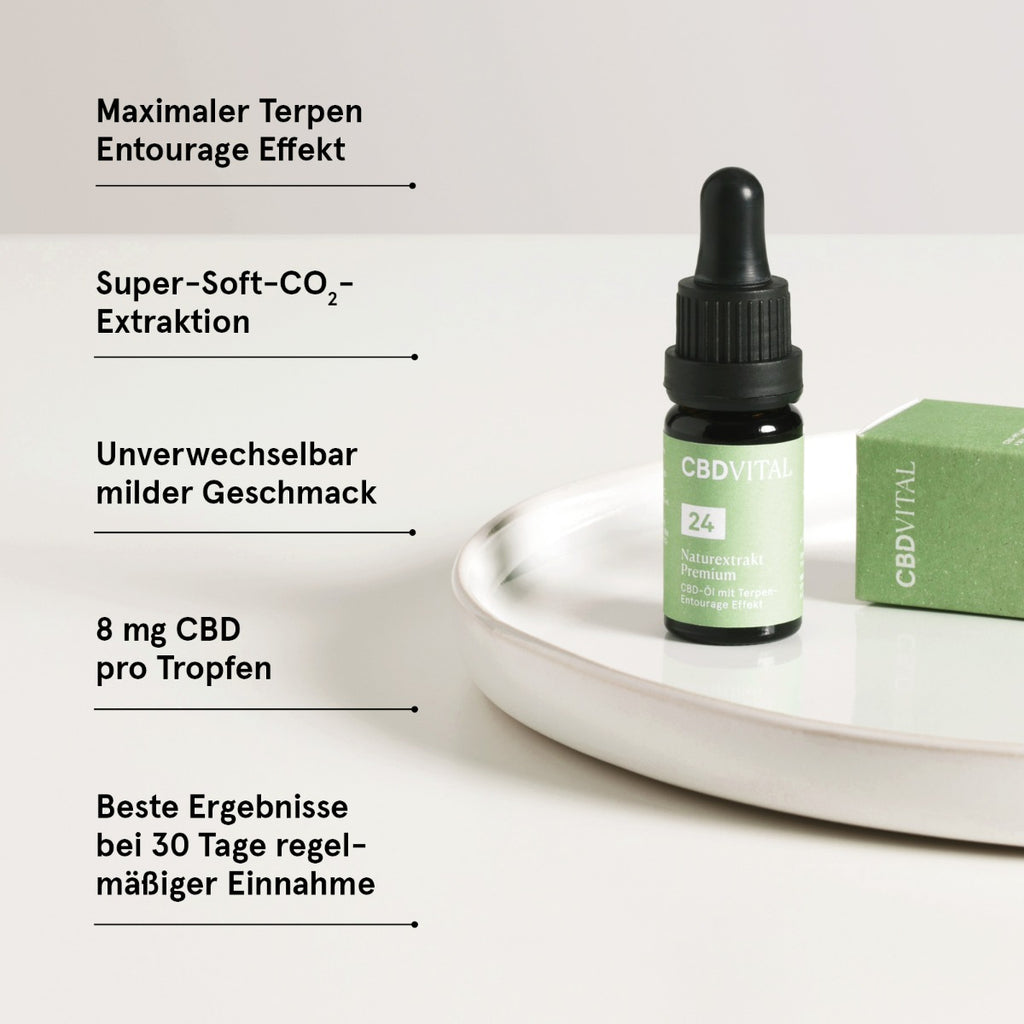 CBD Naturextrakt PREMIUM Öl 24% 10ml